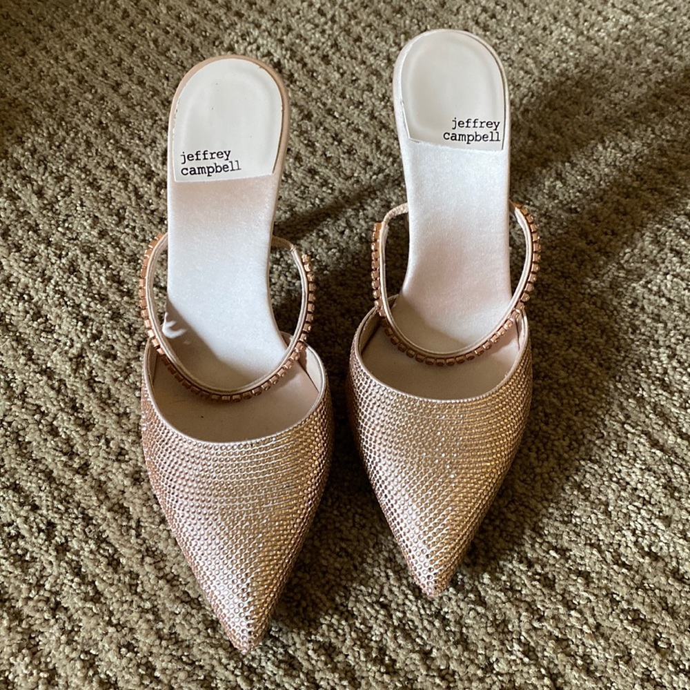 Jeffrey Campbell Rose Gold Jeweled Heels! 👠